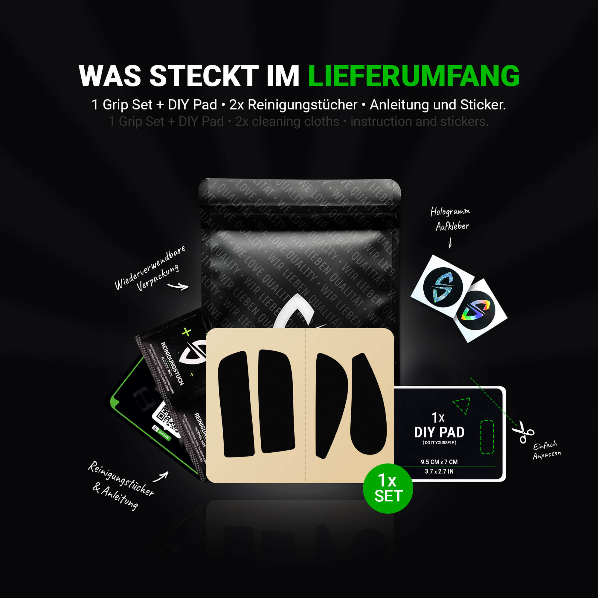 Stealth Grip Tape – für Roccat Kone PRO, Air