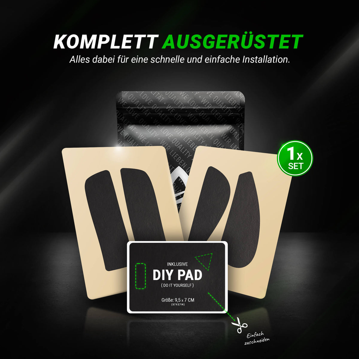 STEALTH Series – Grip Tape für Roccat Kone PRO, Air (Pre-Cut)