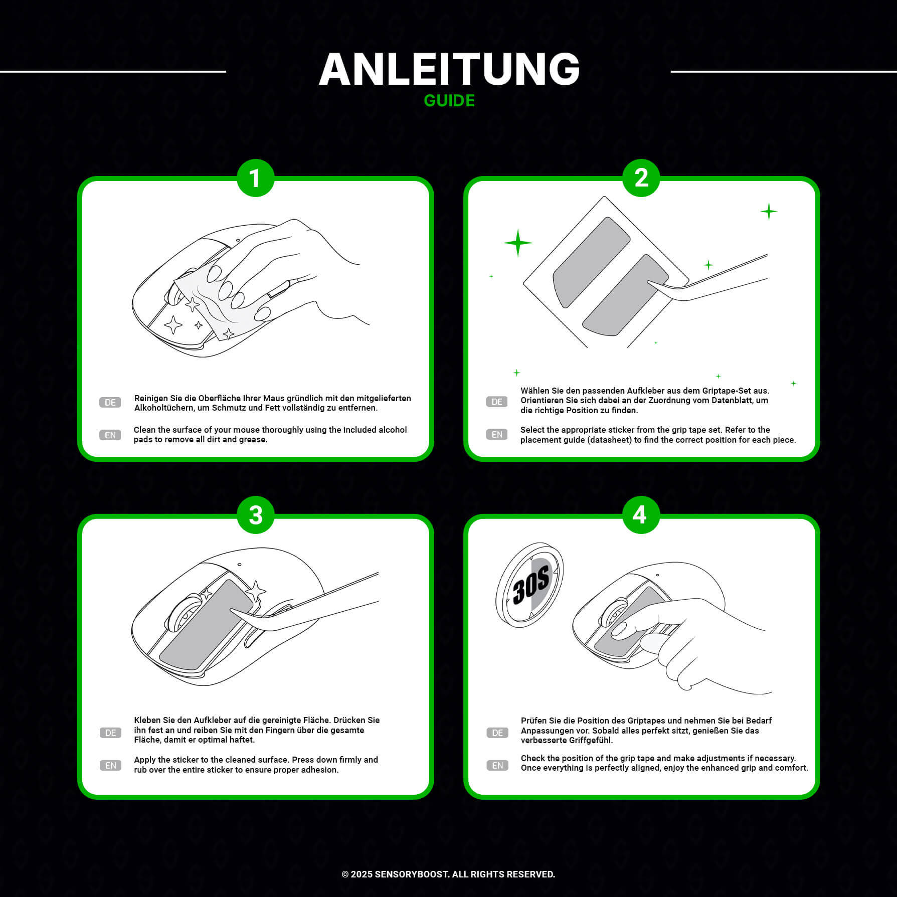 Stealth Grip Tape – for Endgame Gear XM2WE