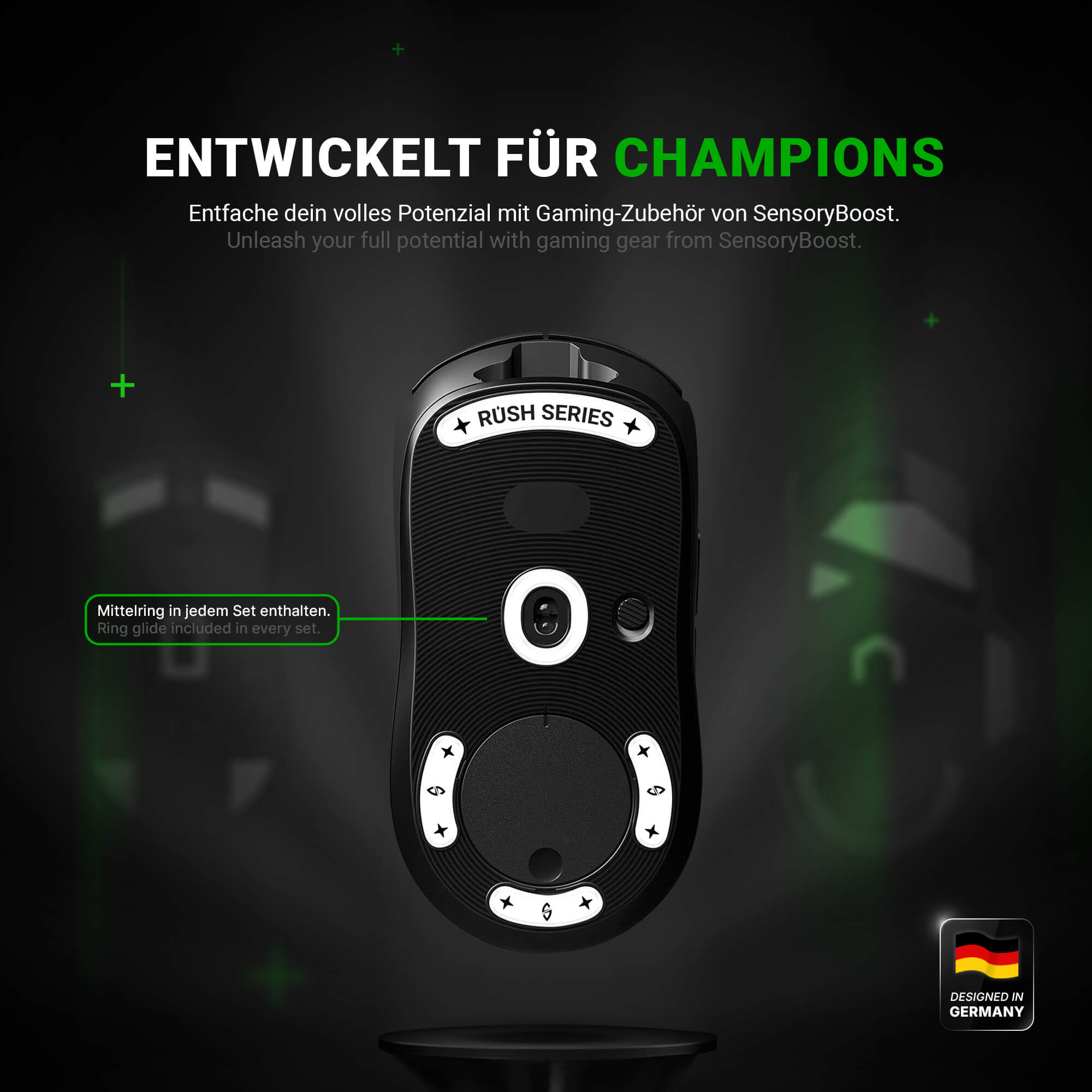 RUSH Glas Glides – für Logitech G PRO Wireless, G PRO 2 Lightspeed