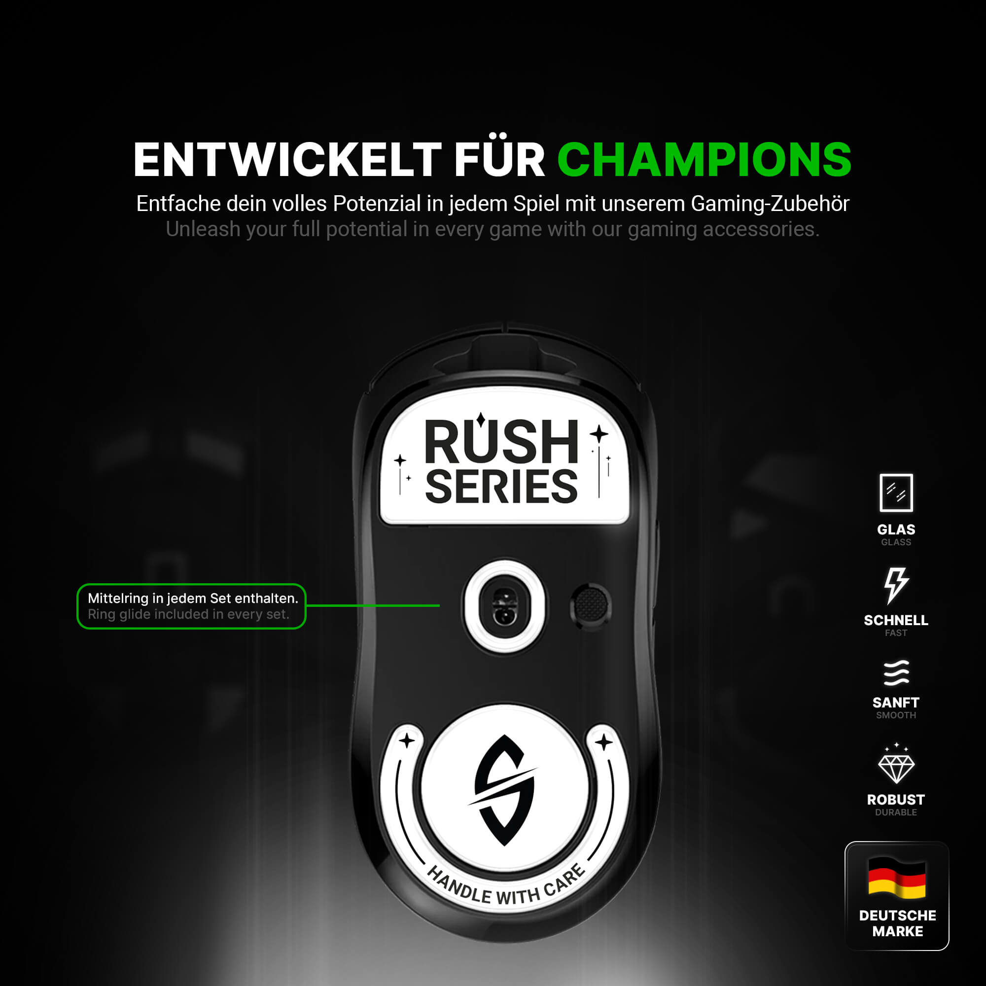 RUSH Glas Glides – für Logitech G PRO X Superlight