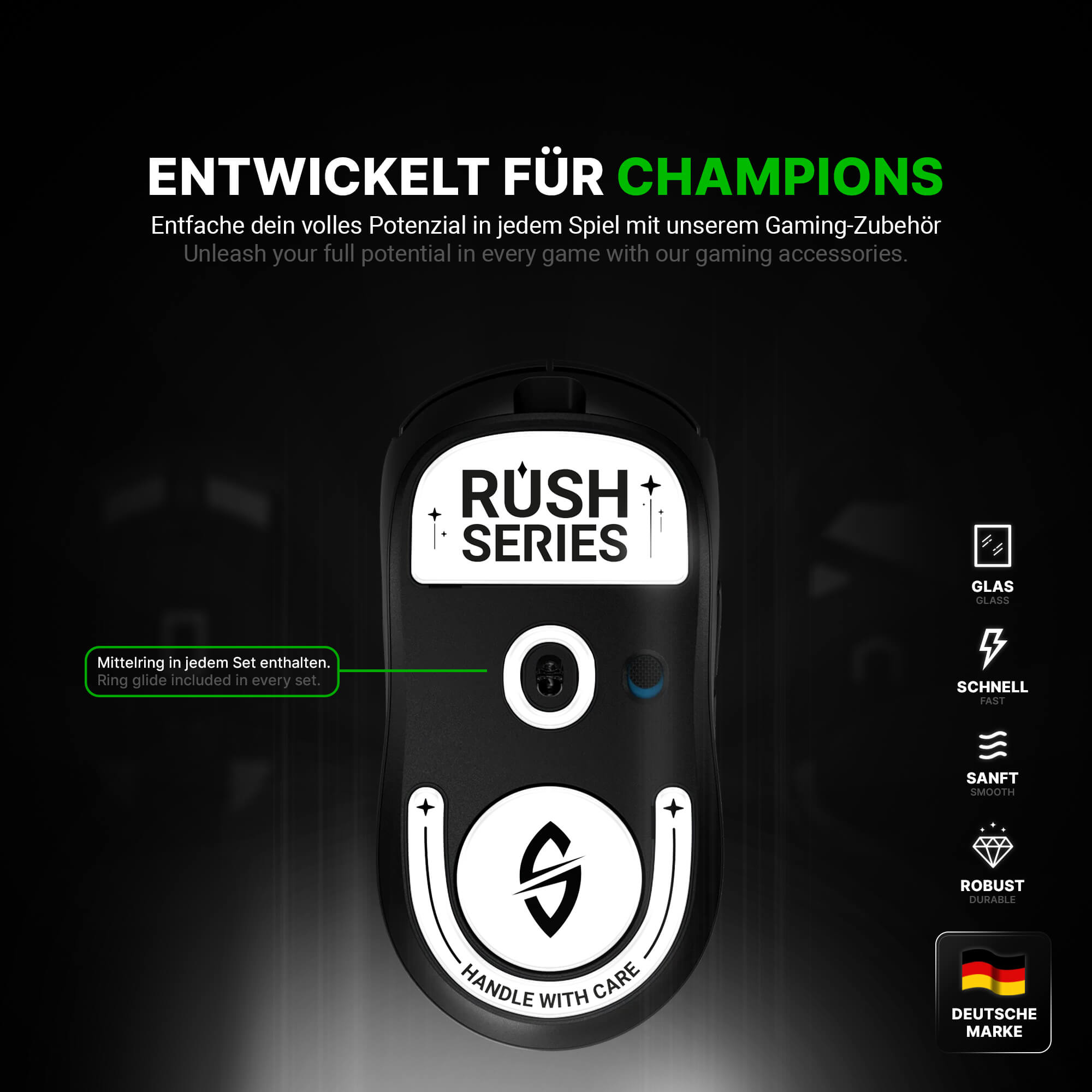 RUSH Glas Glides – für Logitech G PRO X Superlight 2