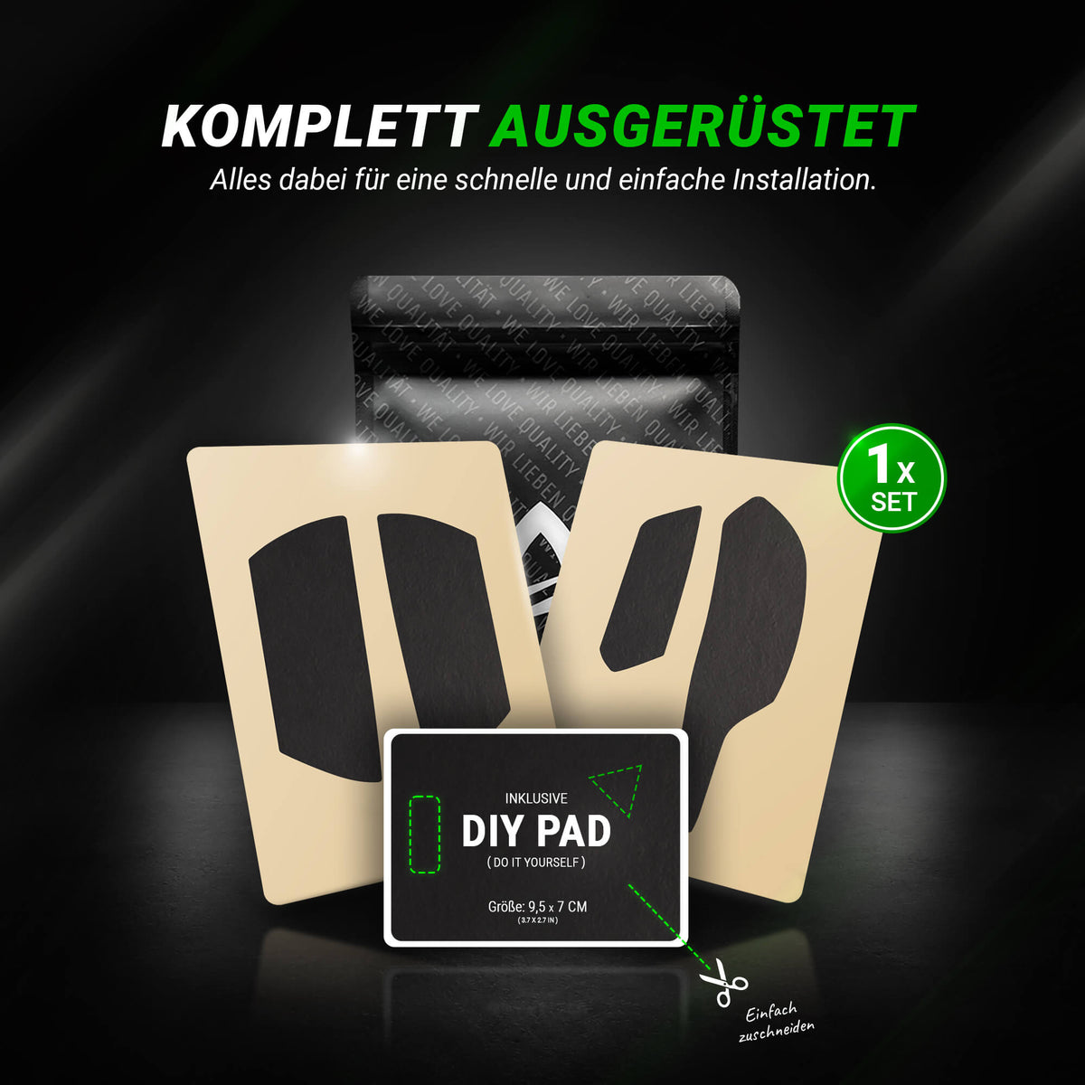 STEALTH Series – Grip Tape für Steelseries Aerox 5 (Pre-Cut)