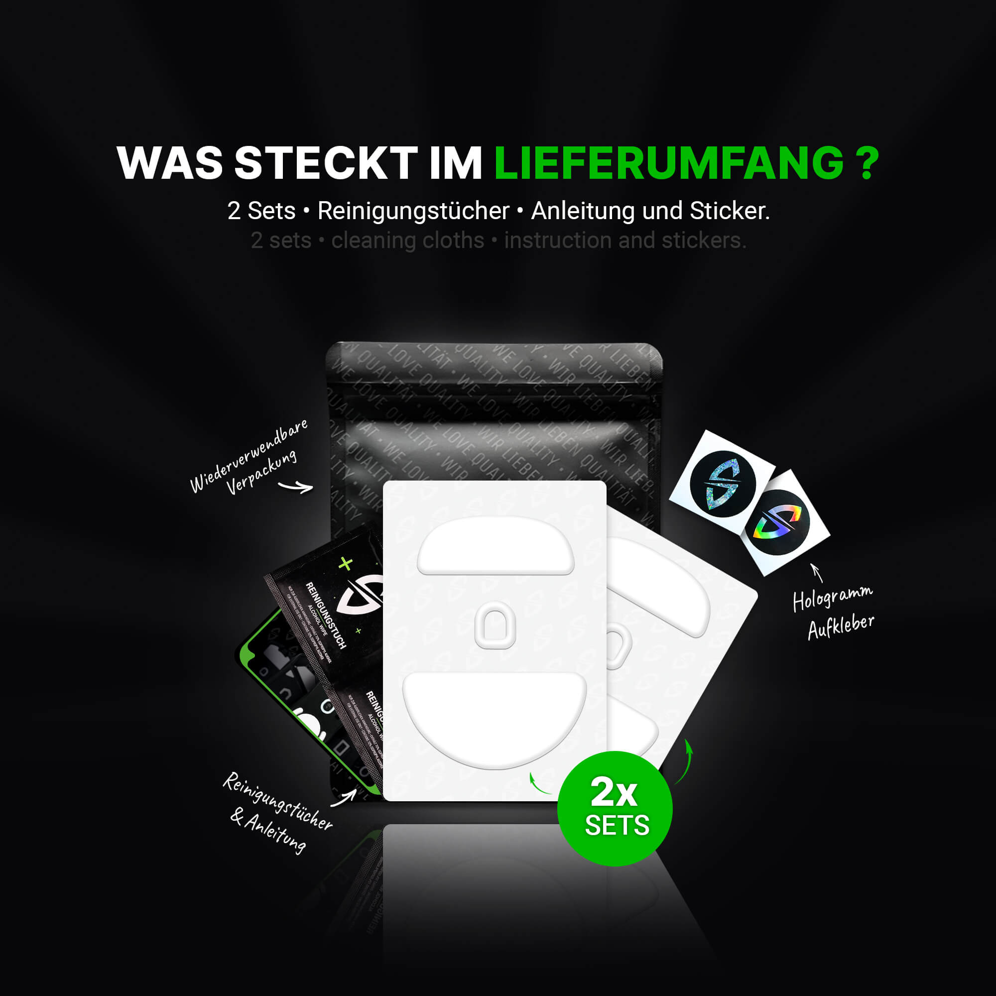 DPS Glides (2er Set) – für Endgame Gear XM2 (w • we • 8k)