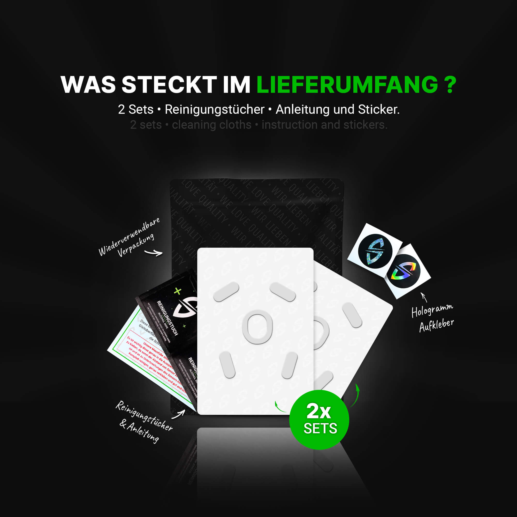 FPS Glides (2er Set) – für Logitech G305 & G304