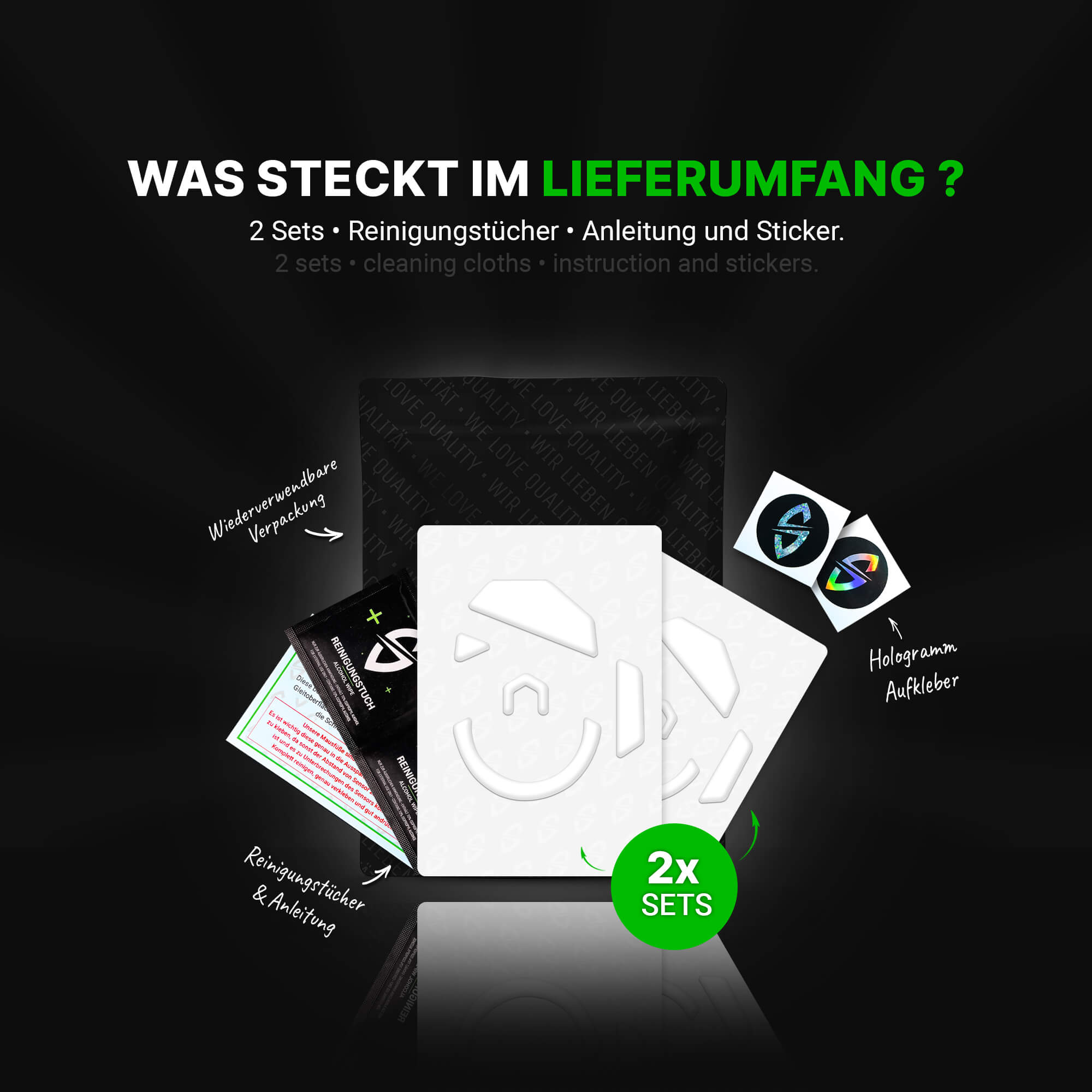 DPS Glides (2er Set) –  für Logitech G502 Lightspeed