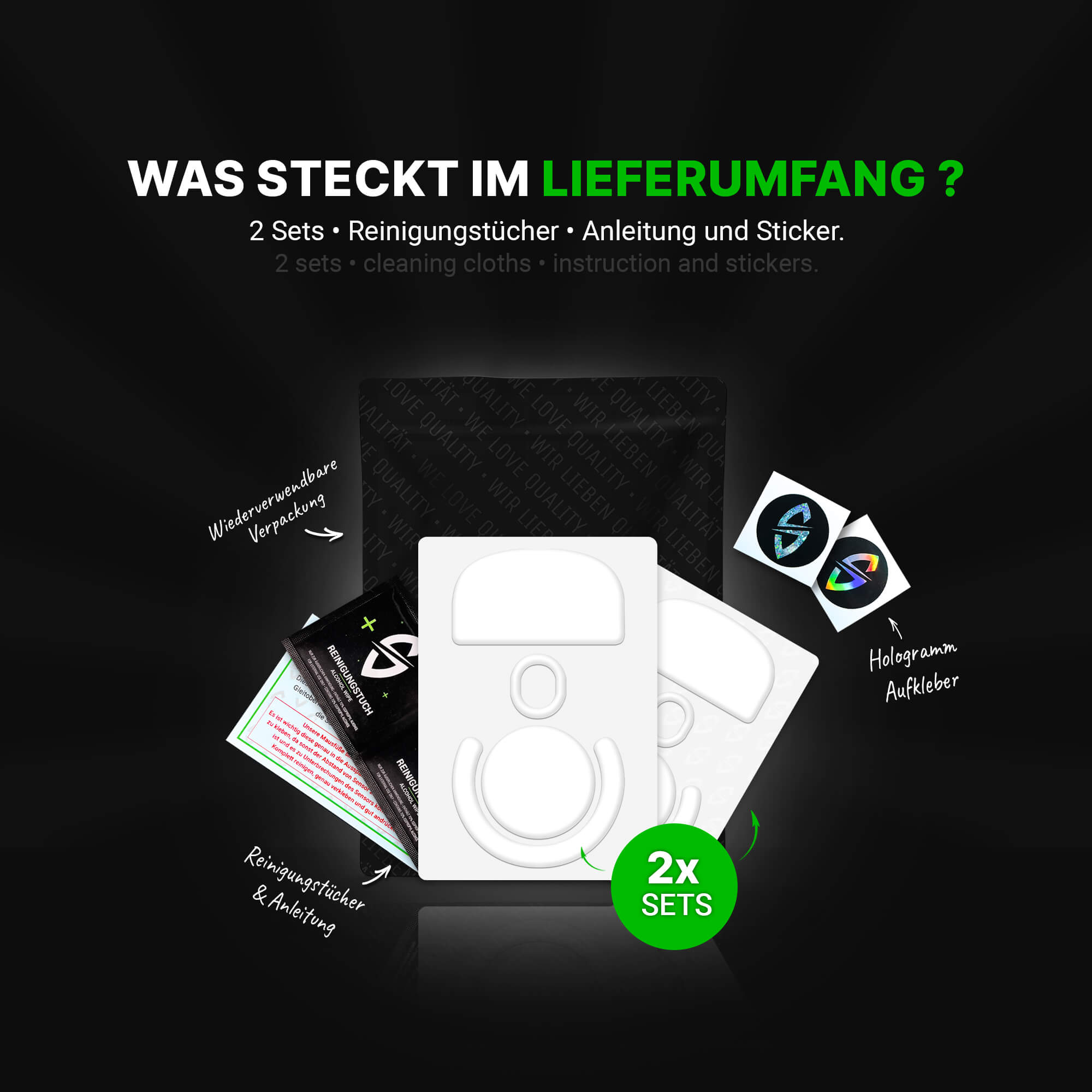 DPS Glides (2er Set) –  für Logitech G PRO X Superlight 1