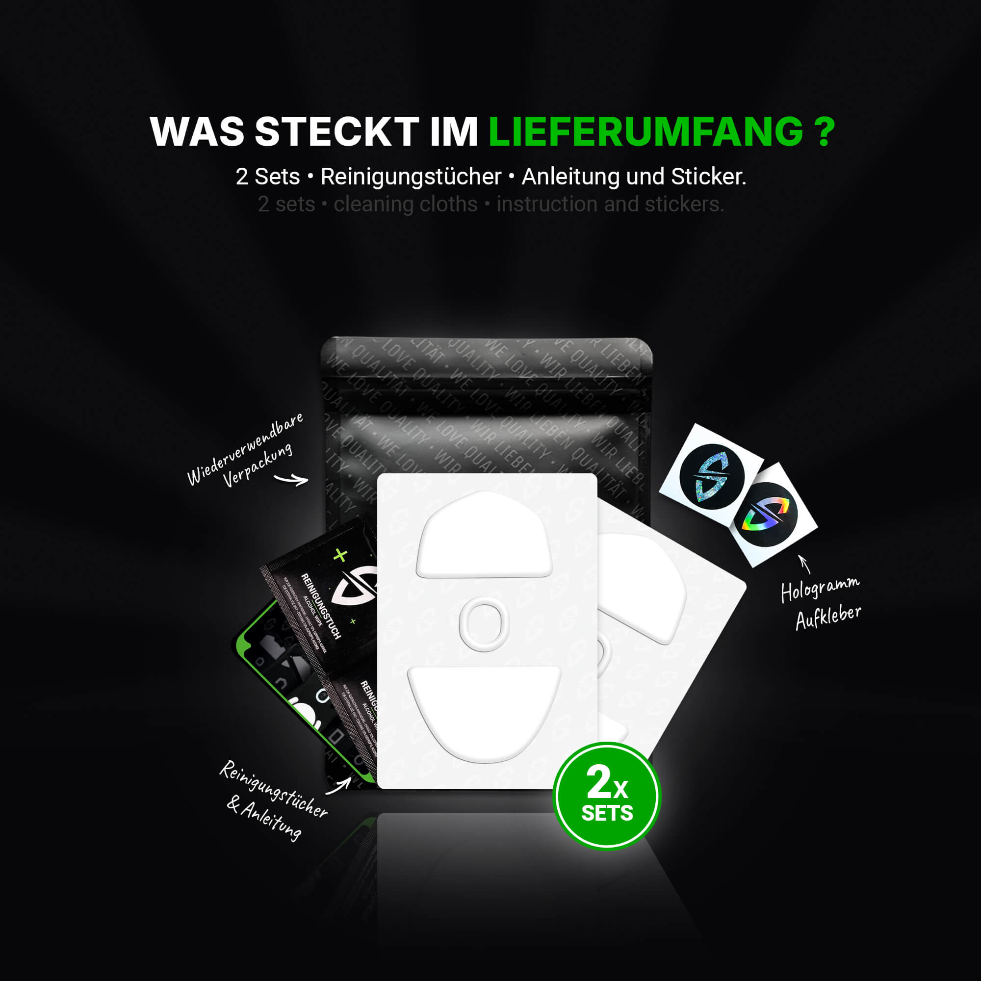 DPS Glides (2er Set) –  für Logitech G303 Shroud Edition