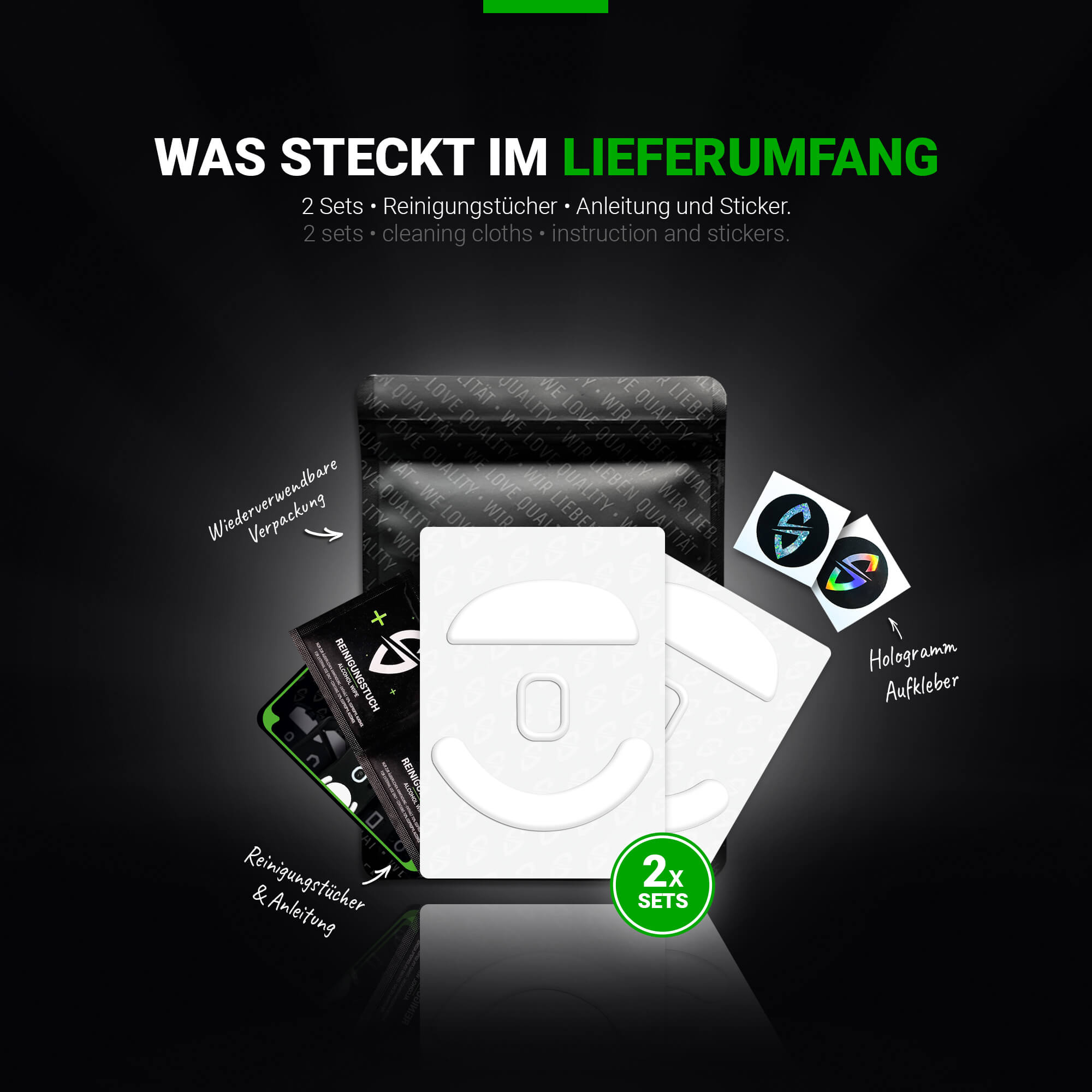 DPS Glides (2er Set) – für Pulsar XLITE V1, V2, V3, V4, Wireless, eS Series