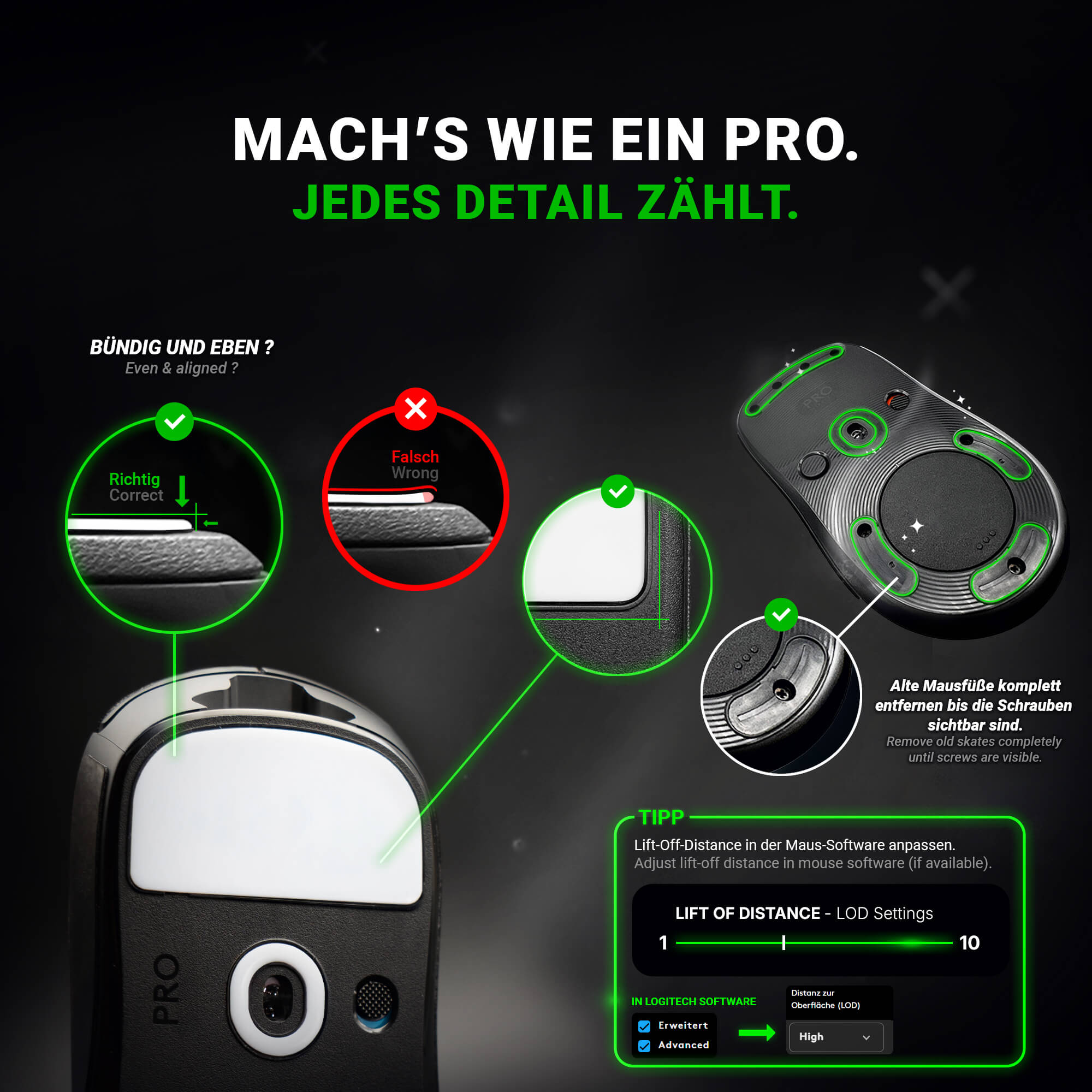 FPS Glides (2er Set) – für Pulsar X2, X2A, X2H, X2V2