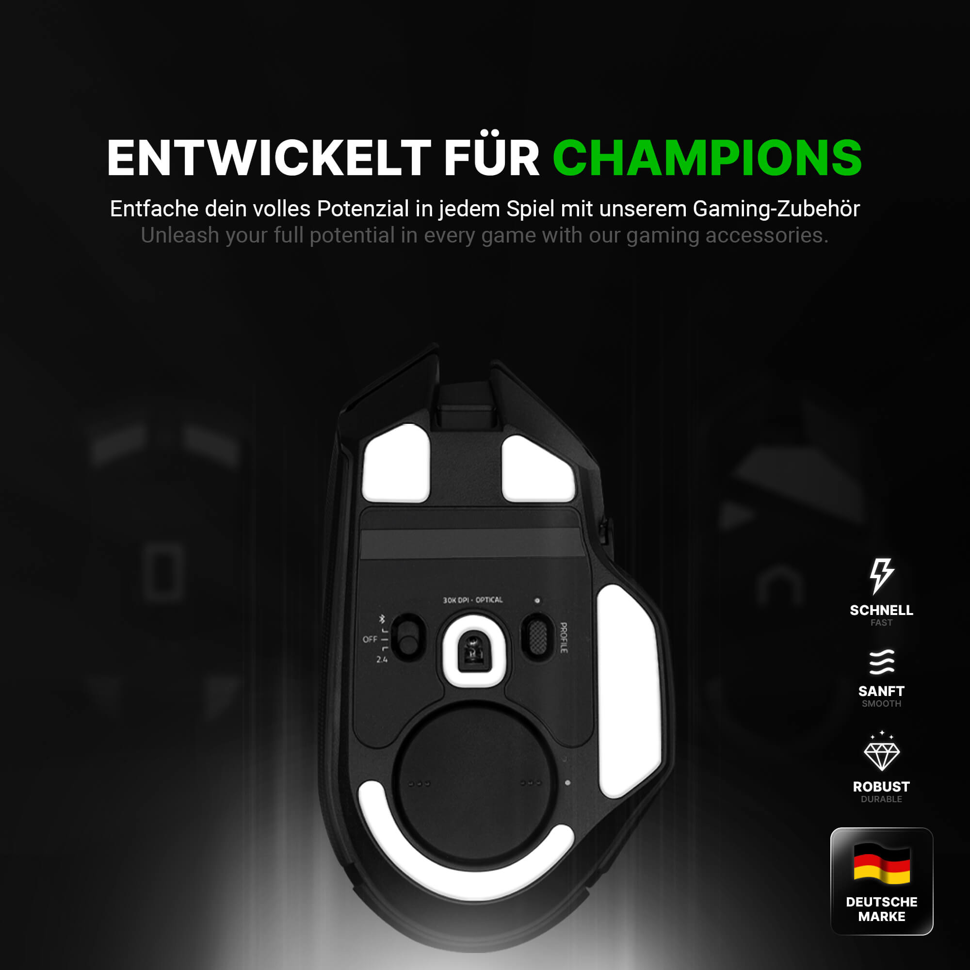 DPS Glides (2x) für Razer Basilisk V3 PRO Gaming Maus