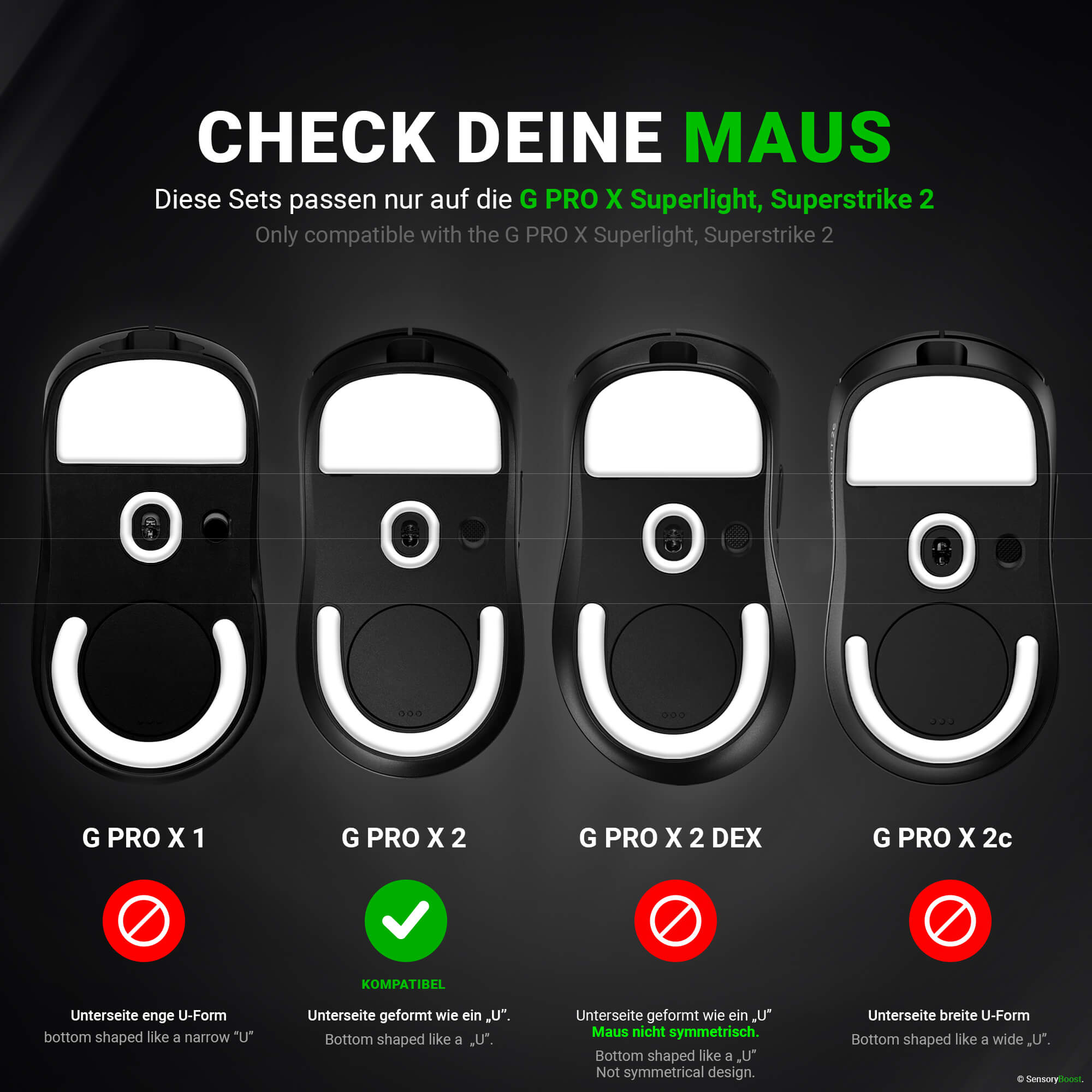 HPS Series – Mausfüße für Logitech G PRO X Superlight 2 – PTFE