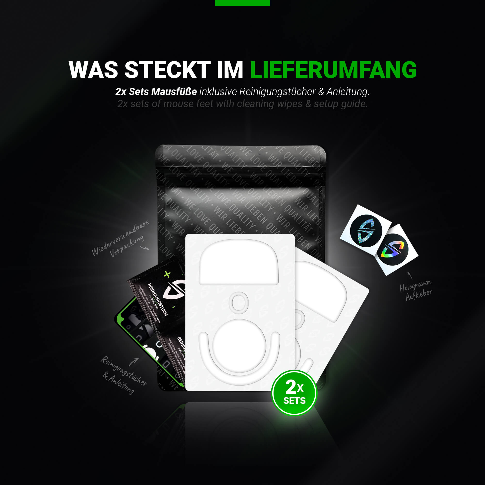 DPS Glides (2er Set) –  für Logitech G PRO X Superlight 2c