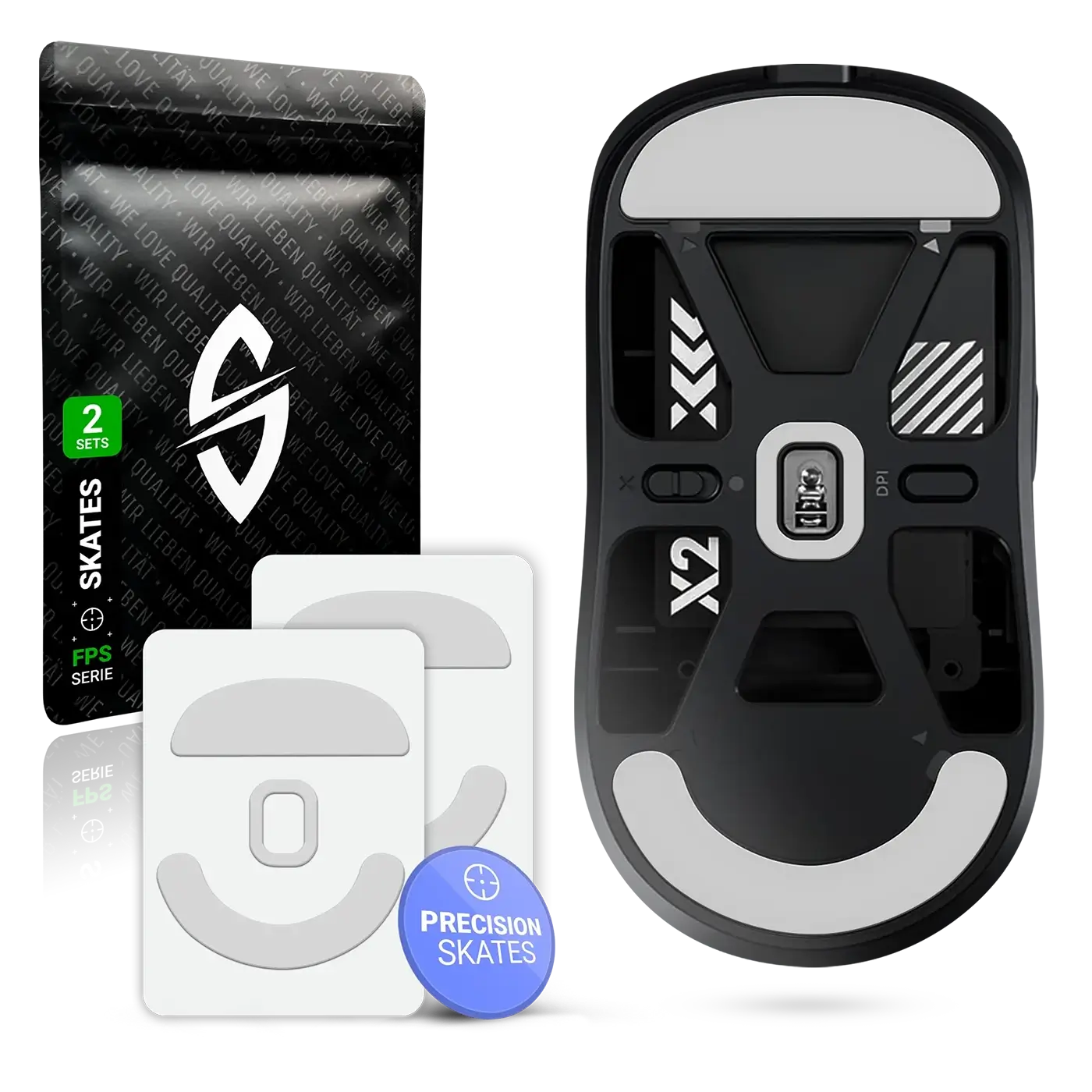 FPS Series – Mausfüße für Pulsar X2, X2A, X2H, X2V2 – PTFE