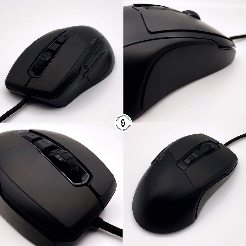 SensoryBoost Grip Tape Set Per Mouse Roccat Kone AIMO: Antiscivolo, Assorbente, Ultrasottile (0,5 Mm) - Made In Germany