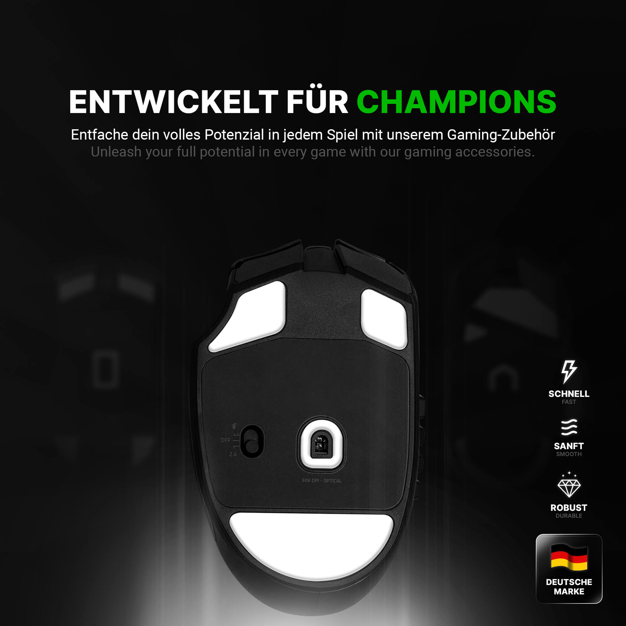 DPS Glides (2x) für Razer Naga V2 Hyperspeed Gaming Maus