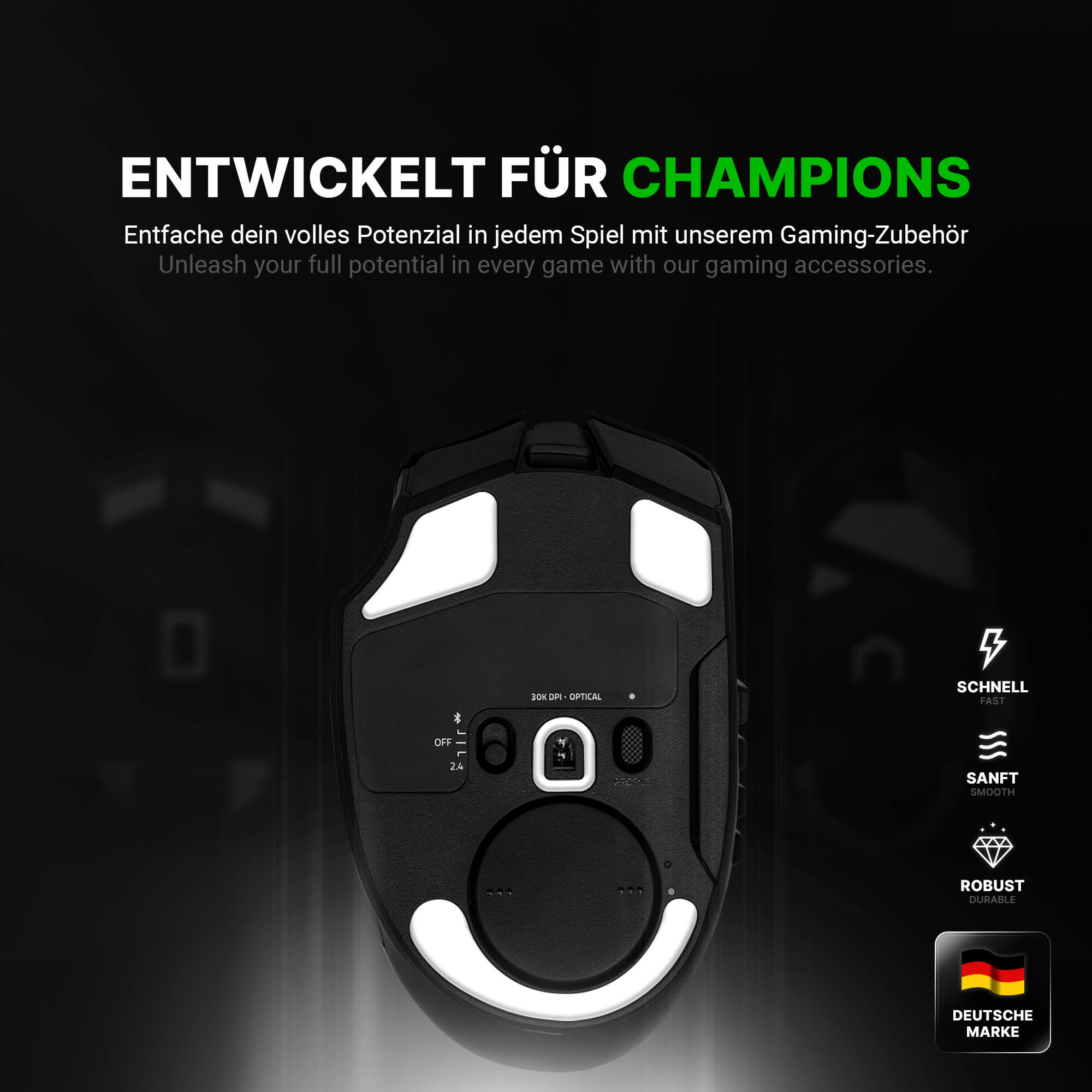 DPS Glides (2x) für Razer Naga V2 PRO Gaming Maus