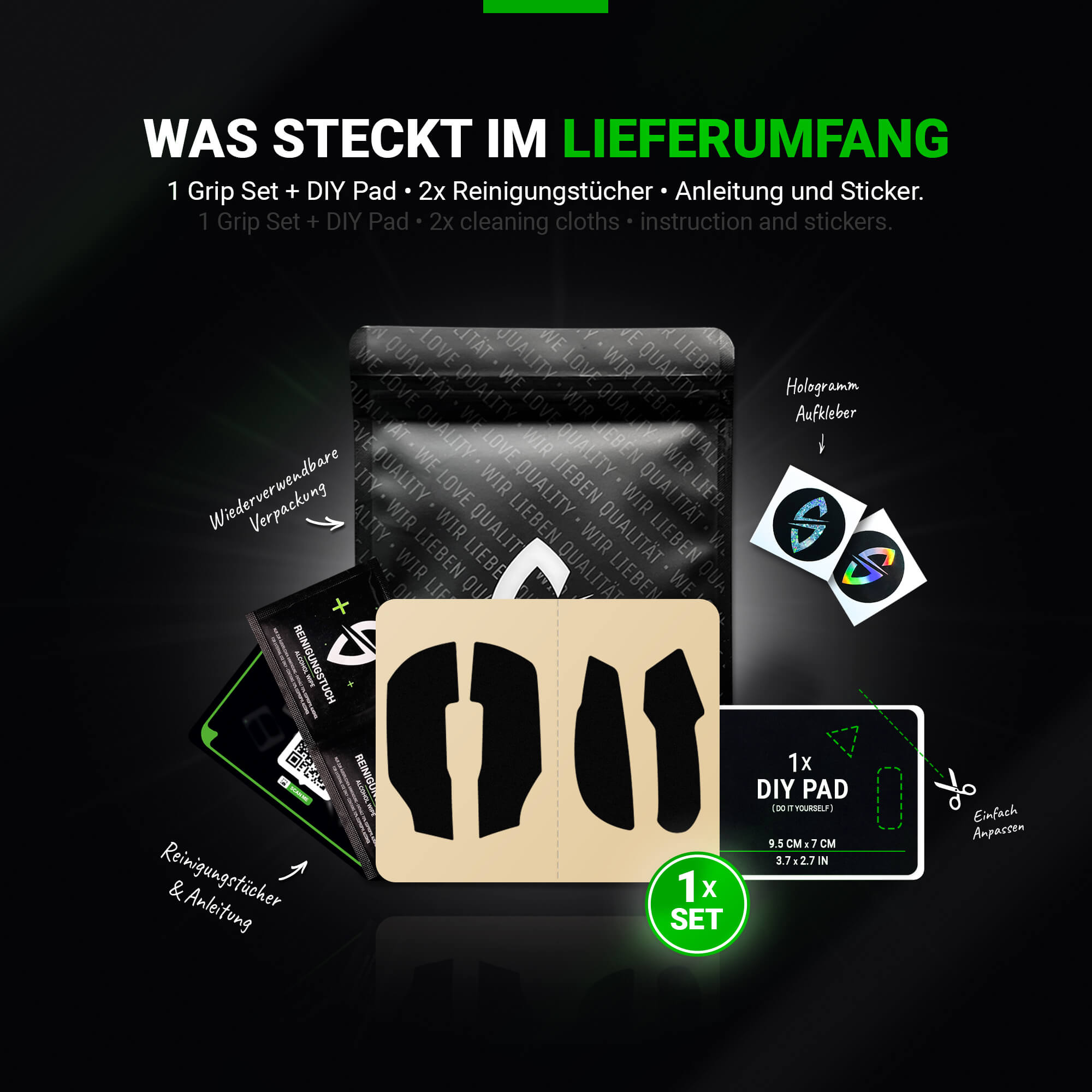 STEALTH Series – Grip Tape für Turtle Beach Kone 2 Air (Pre-Cut)