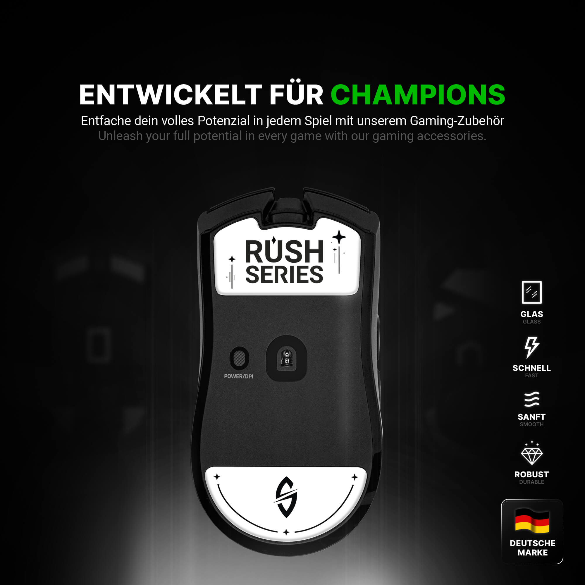 RUSH Glas Glides – für Razer Viper v3 PRO