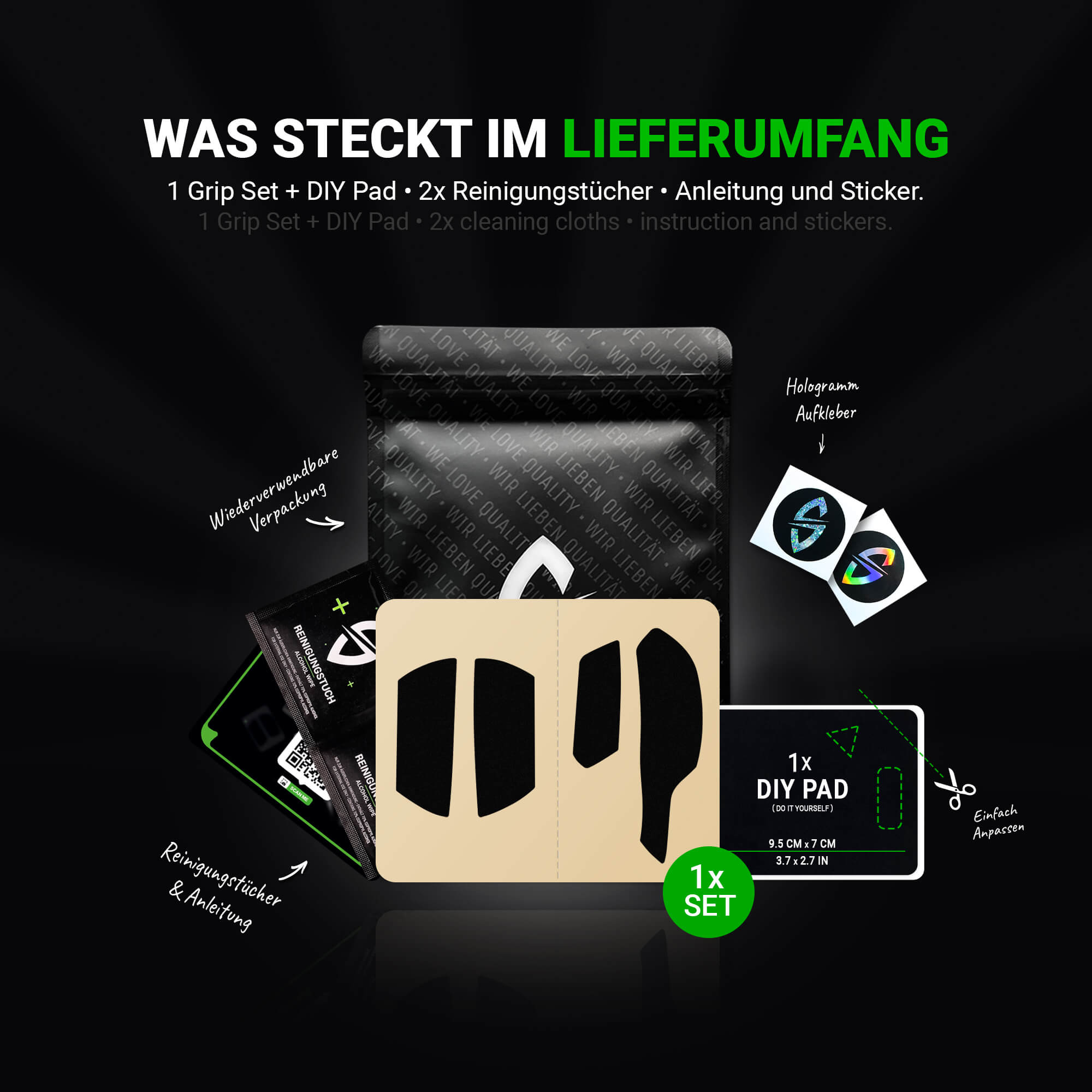 Stealth Grip Tape – für Steelseries Aerox 5