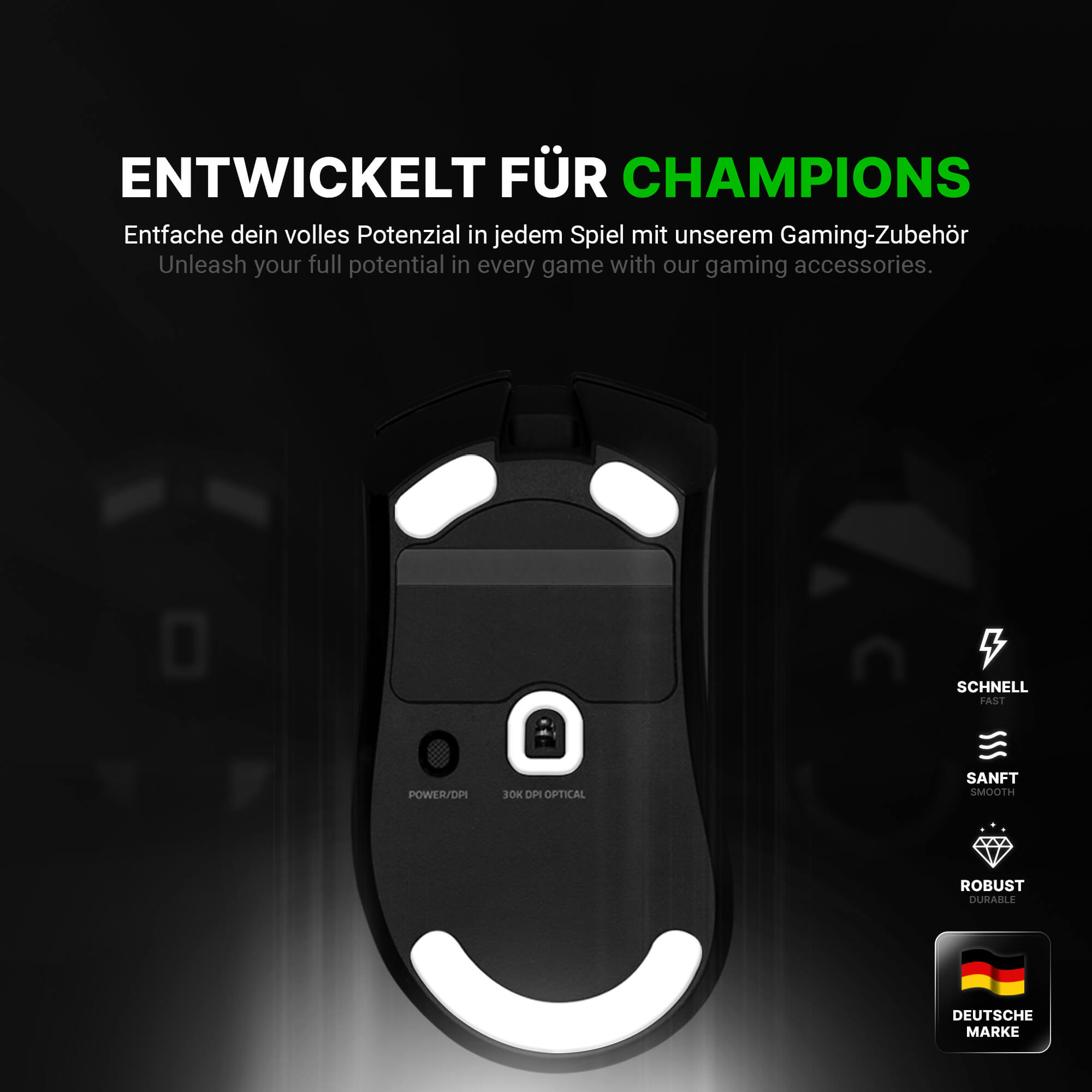 DPS Glides (2x) für Razer Deathadder V3 PRO Gaming Maus