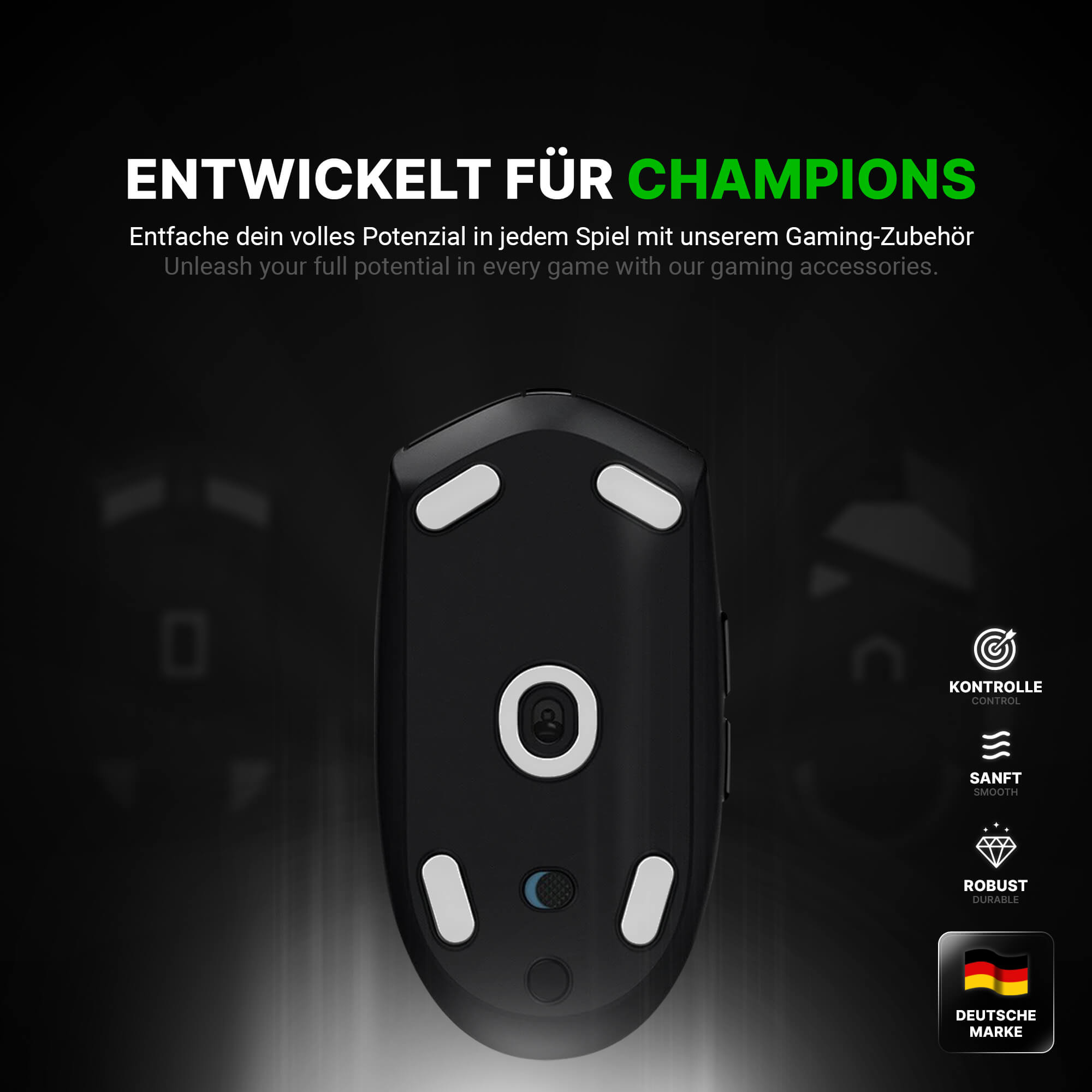 FPS Glides (2x) für Logitech G305 & G304 Gaming Maus