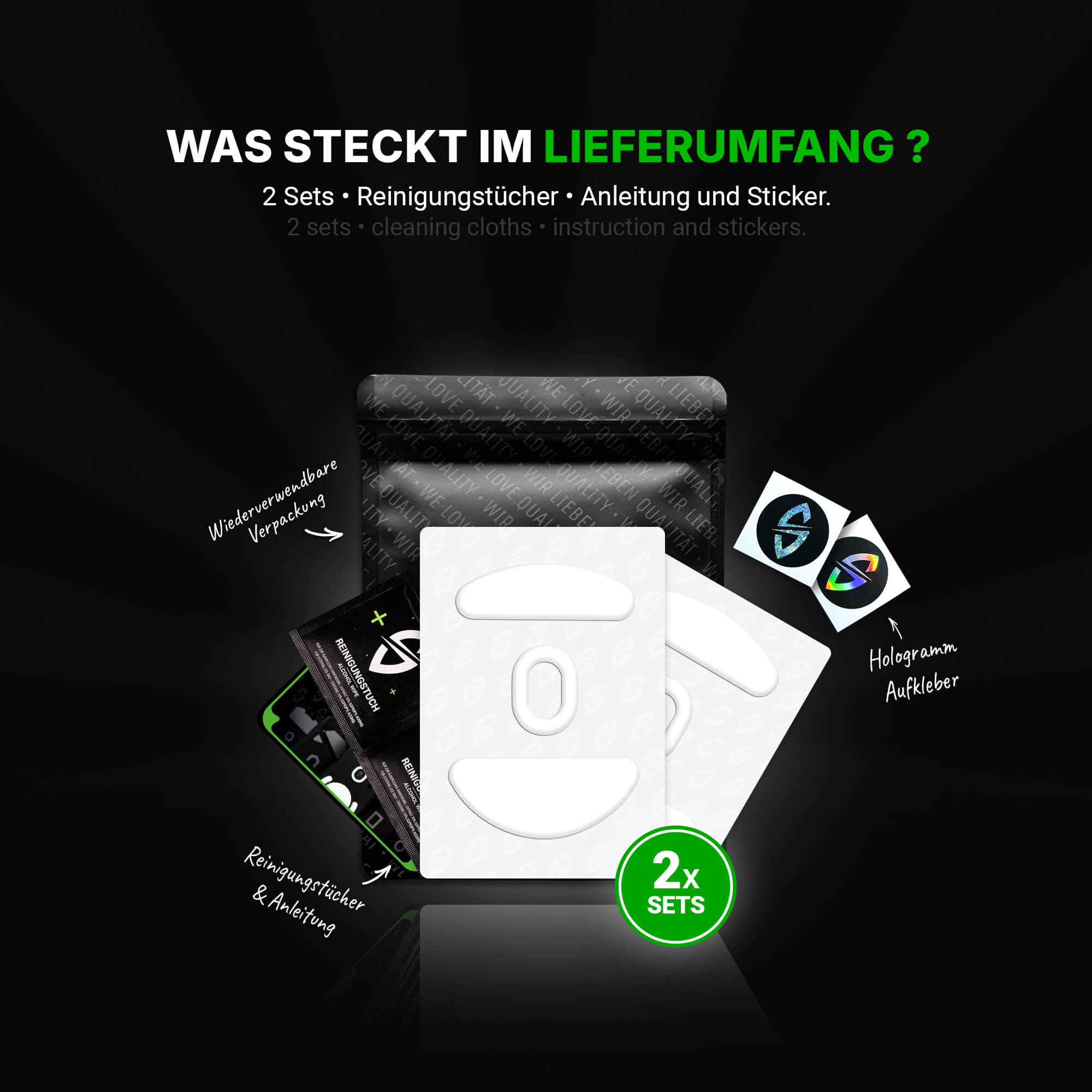 DPS Glides (2x) für Steelseries Aerox 9 / 5 / 3 (Ghost)